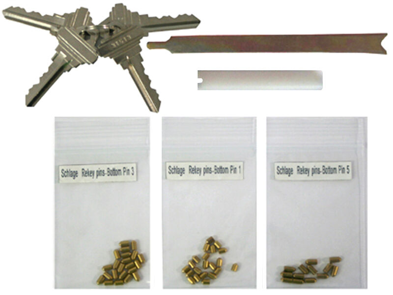 Schlage Rekey Kits 4 Keys 12 Locks Rekeying 5 Pins Kit Locksmith Key Tools