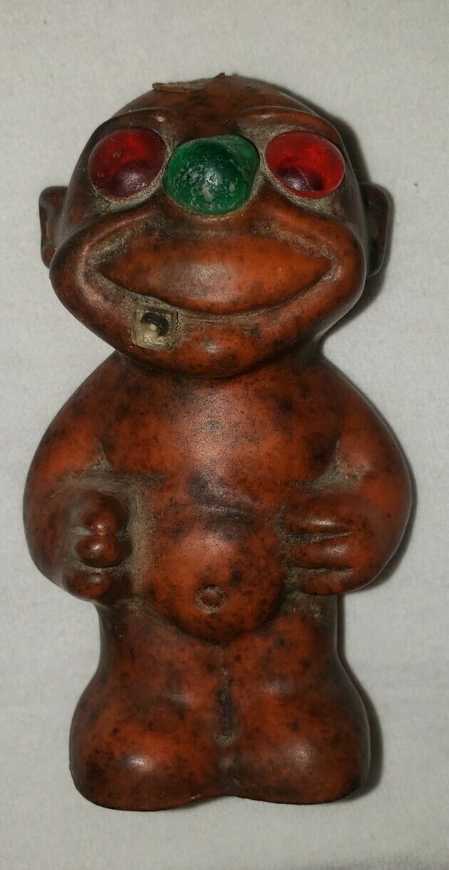 Vtg. 1968 RUST RED Loonie Lite Horsman Light Up TROLL DOLL SEE PHOTO READ PLEASE