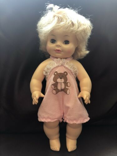 Vintage Horsman Doll 1971 Softskin Drink and Wet Doll 14” With Sleep Eyes