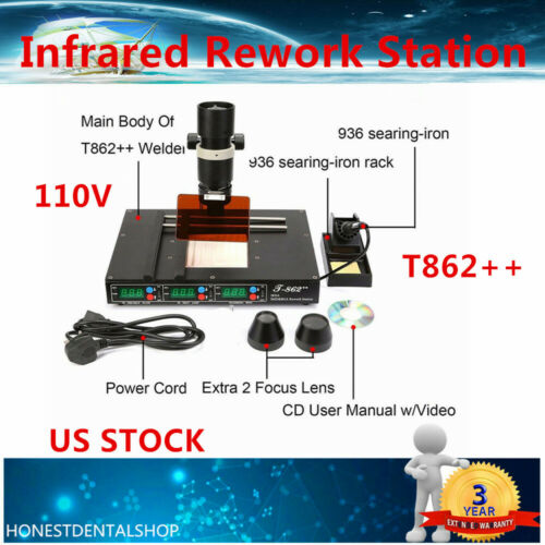 T862++ Ir Bga Irda Infrared Rework Machine Smd Smt Desoldering Rework Station Us