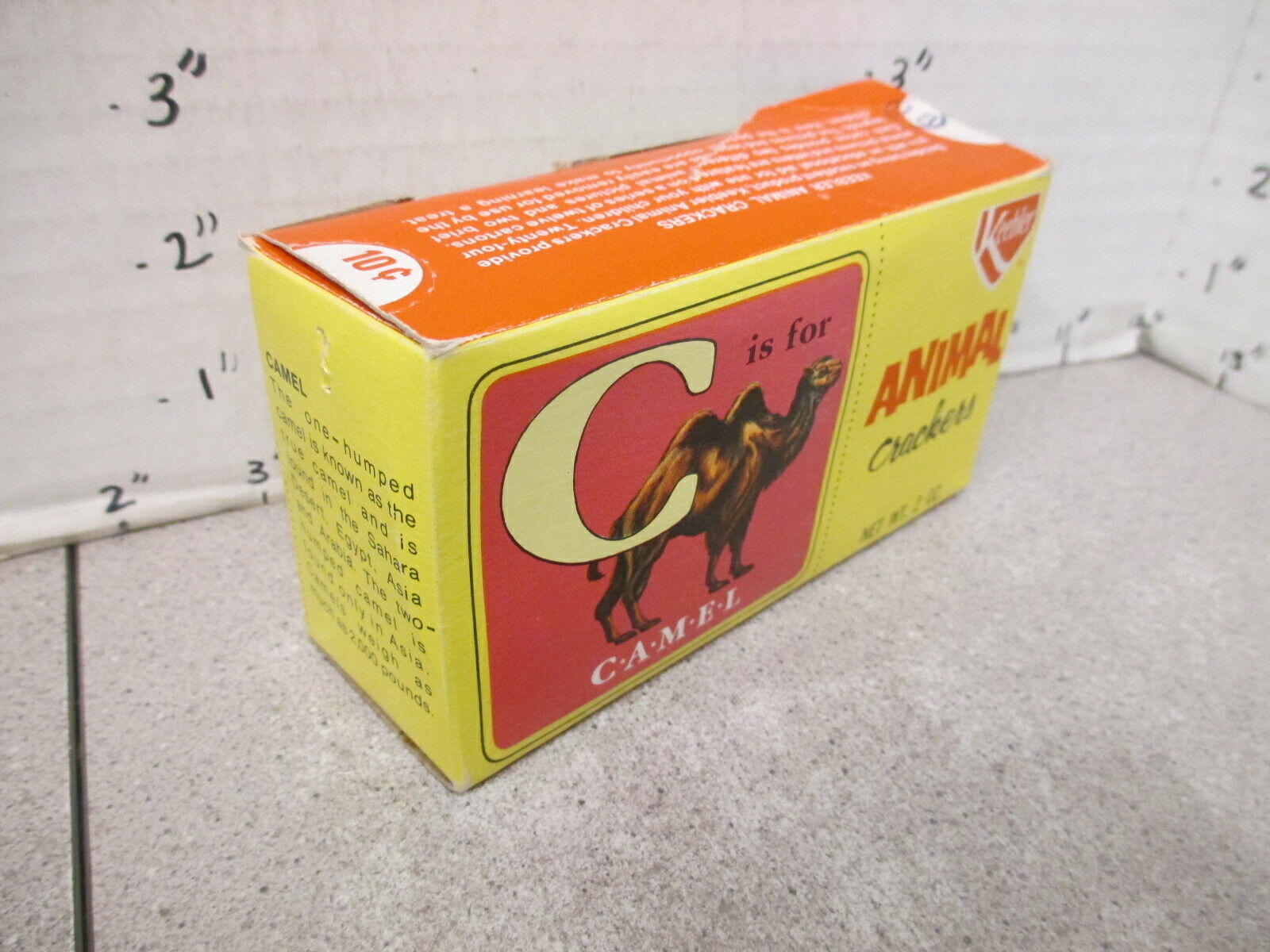 KEEBLER Animal Crackers 1960s cookie box cut out trading card camel fox 10 cents