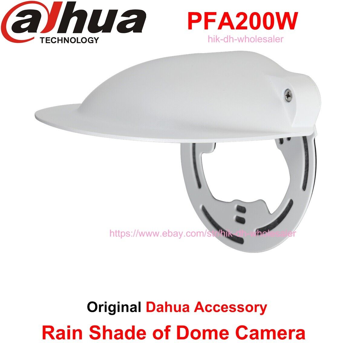 Dahua PFA200W Rain Shield Sunshine Shade for Dome Camera Water-proof Outdoor