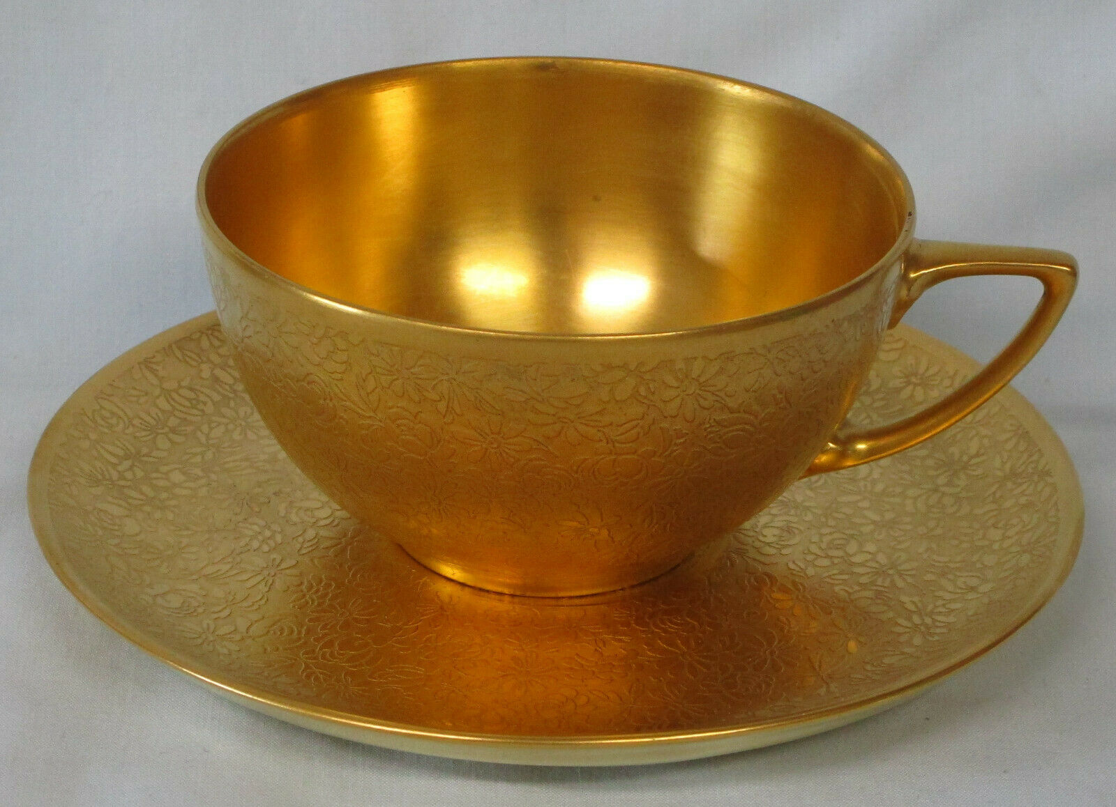 Pickard Gold Rose & Daisy by Rosenthal Cup & Saucer