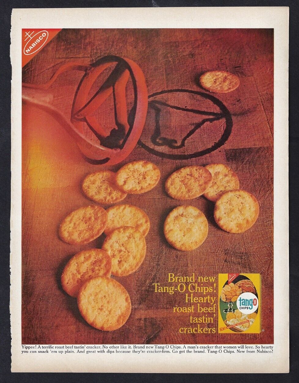 1963 NABISCO TANG-O Chips Print Ad 