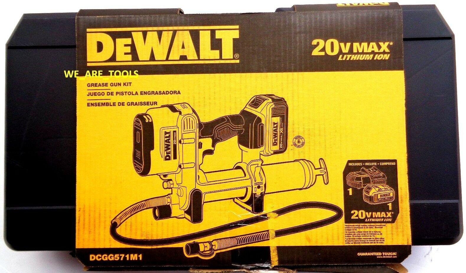 Dewalt CASE ONLY For DCGG571 DCGG570 20V Grease Gun, Battery & Charger 20 Volt