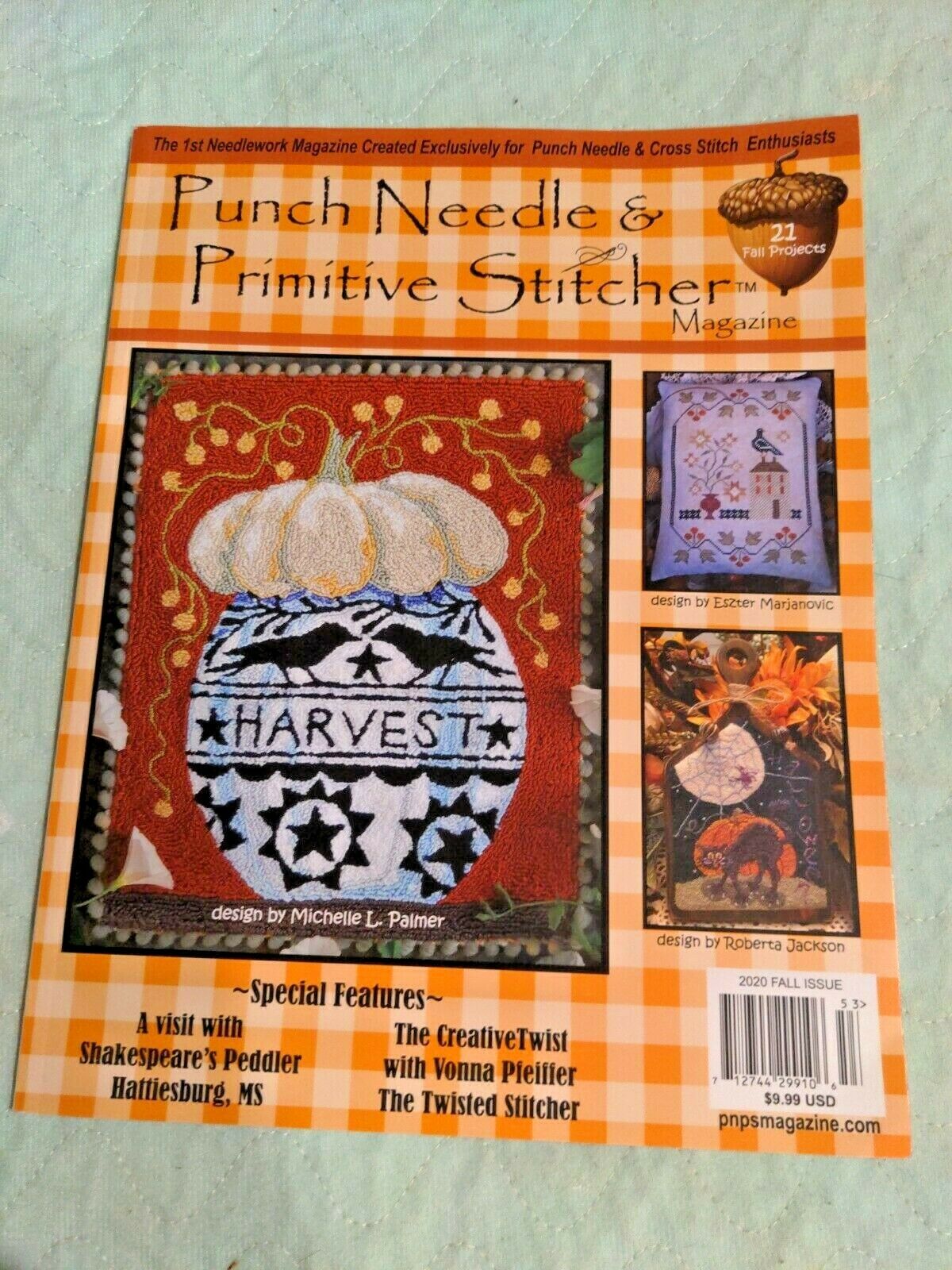 Punch Needle & Primitive Stitcher Magazine  Fall 2020 / Free Shipping