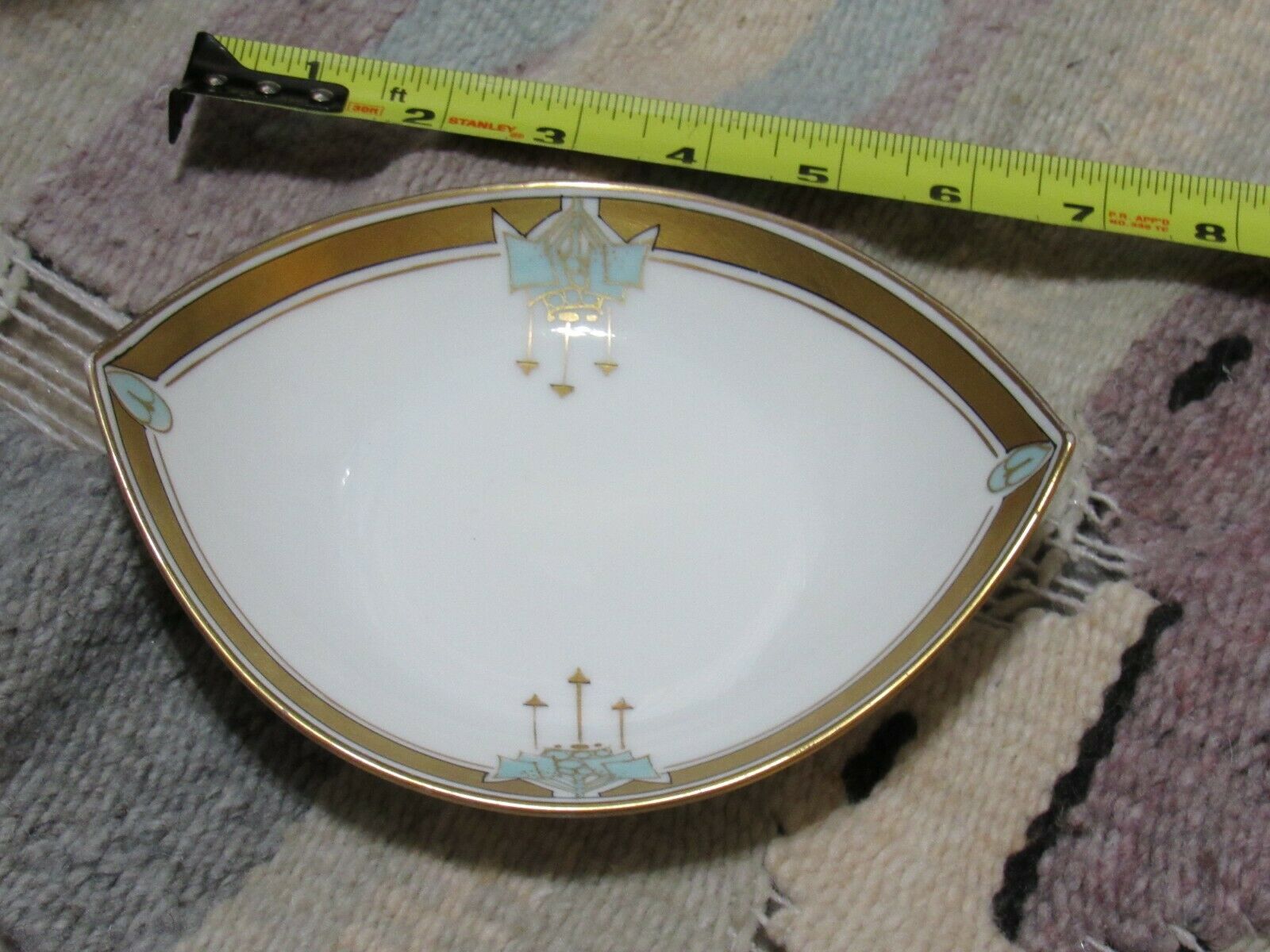 Hand Painted W/golden Trim Pickard China Candy Dish / Bowl 2985 - Art Deco Look