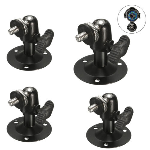 4 X Black Wall Ceiling Metal Mount Bracket Stand Holder For Cctv Security Camera