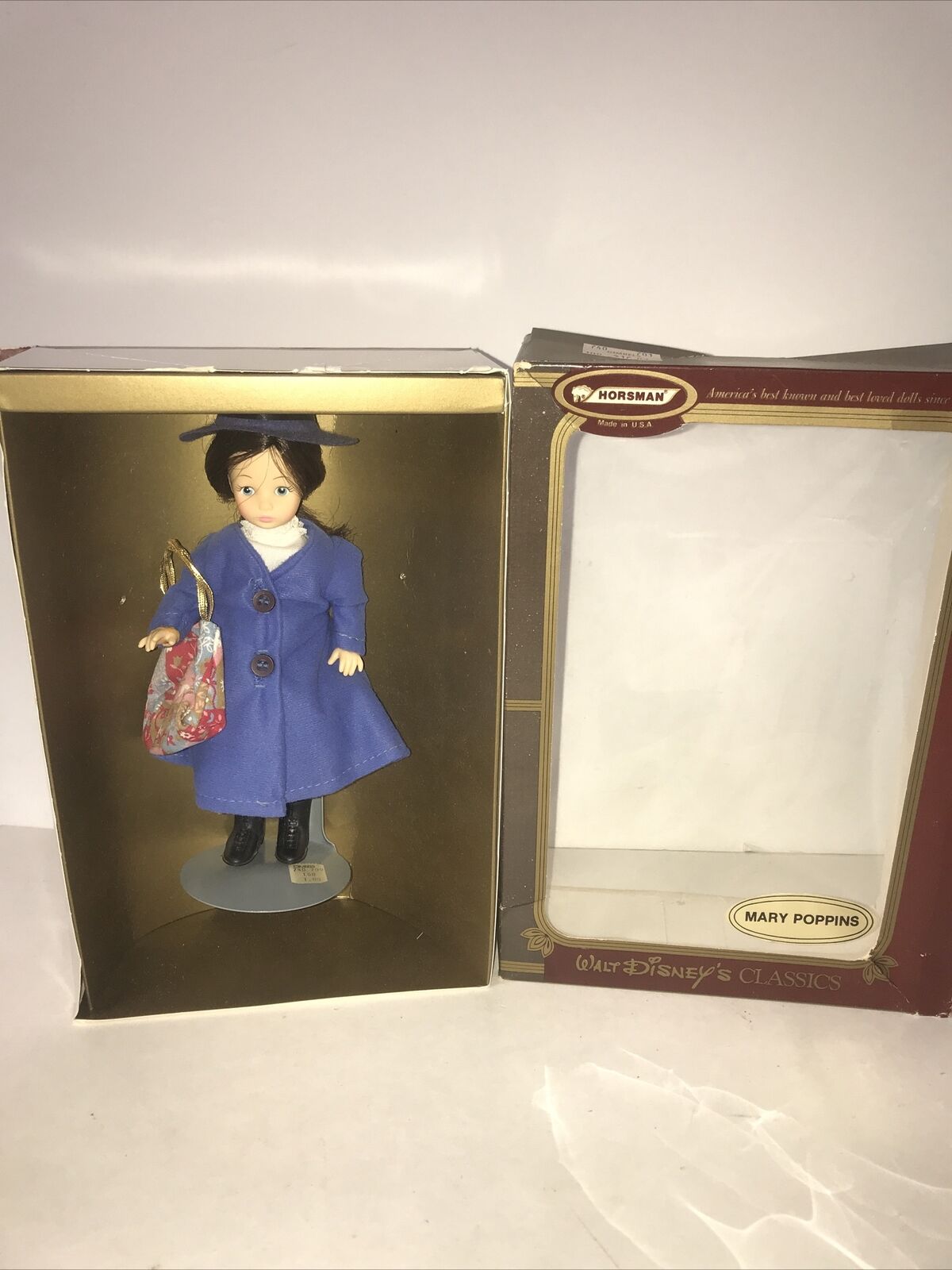 Vtg  Walt Disney Mary Poppins Horsman 8 Inch Rubber Doll in Box